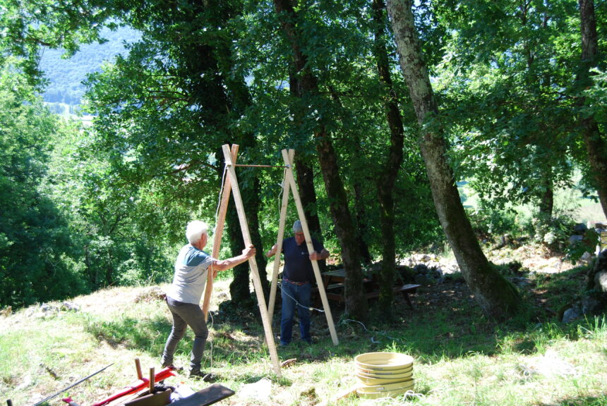 Préparation du terrain pour les sondages