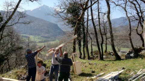 2019 : Construction d'un second abri de chantier au château